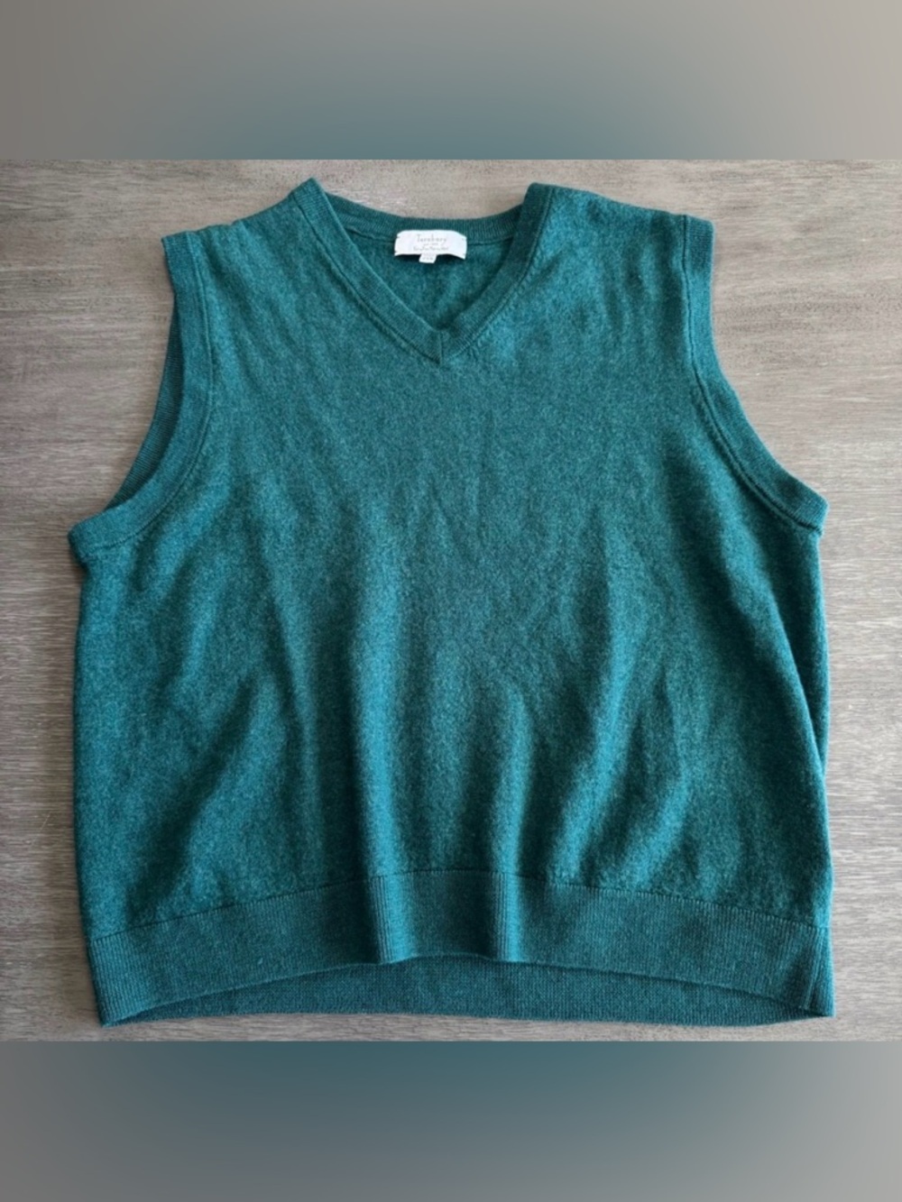 Turnbury Merino Wool Dark Green Sweater Vest Mens 2X B